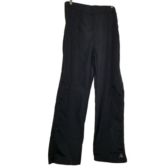 Ridge Black Nylon Hiking Pants Side Leg Zippers Elastic Adjustable Waist Size XL - Picture 1 of 11